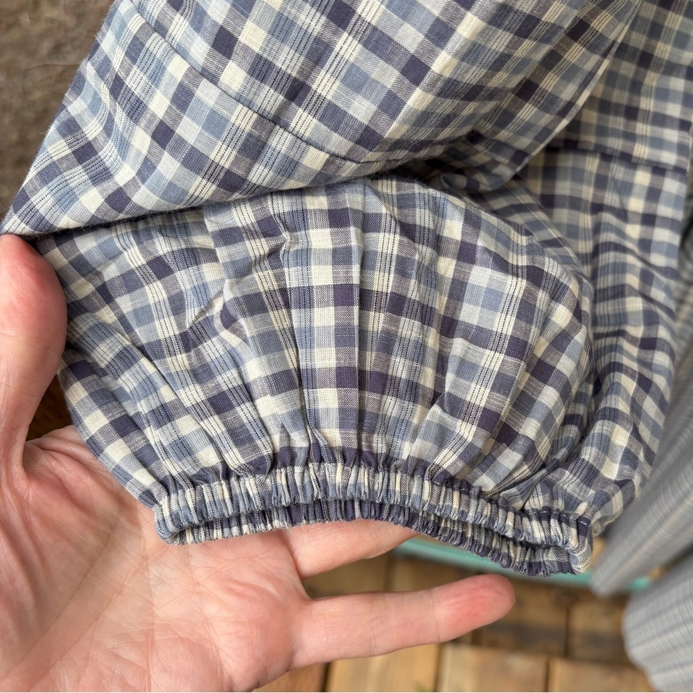 Christy Dawn The Saunders 100% Organic Cotton Slate Gingham Dress NWOT Sz XL - Picture 8 of 17